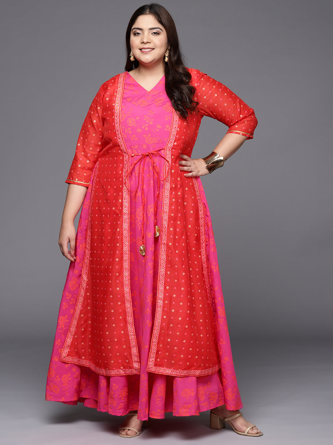 Plus size ethnic top gowns