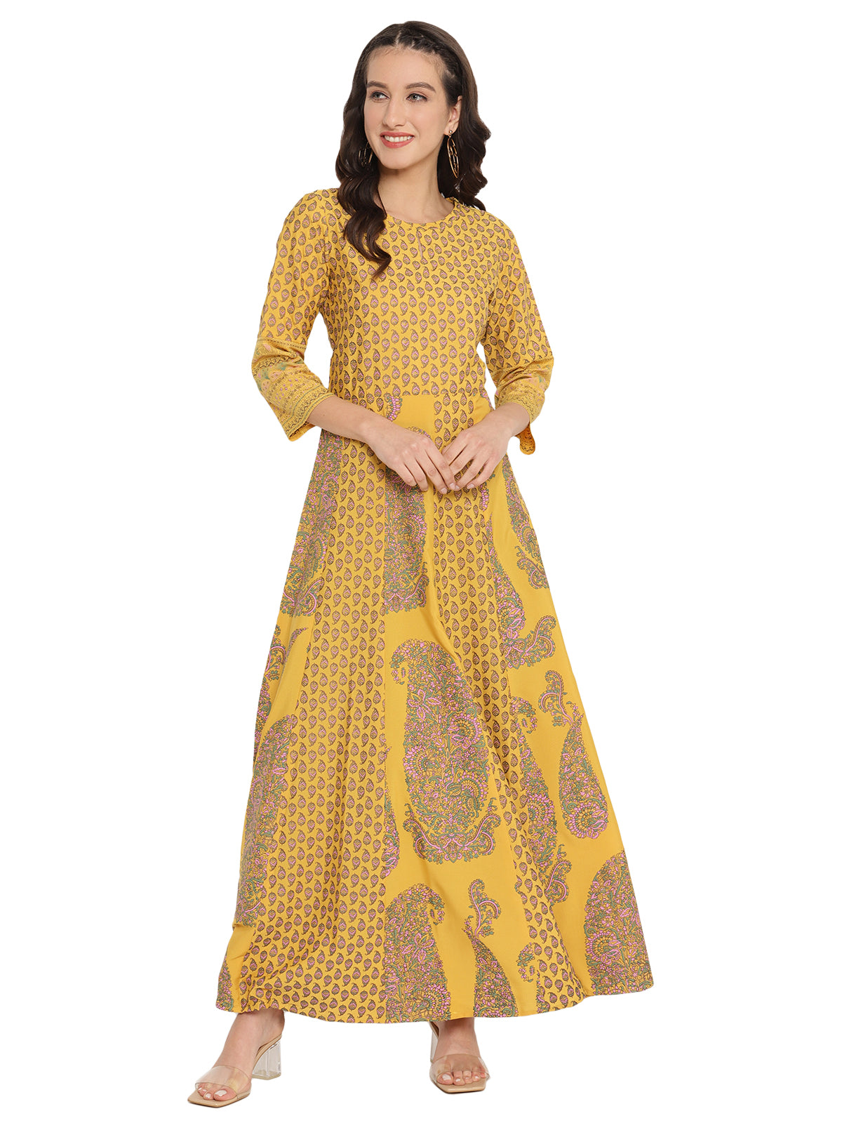 Yellow and best sale grey dress combination