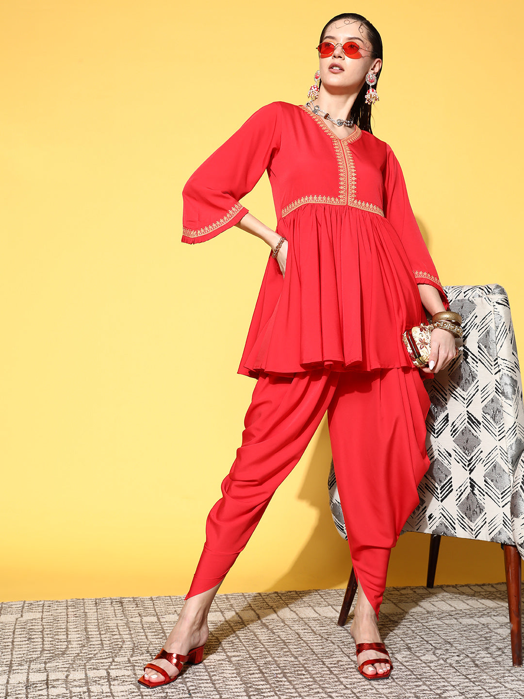 Dhoti on sale design kurti