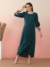 Puff Sleeves Maxi Ethnic Dress