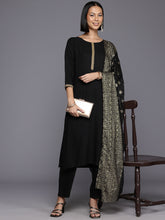 Ethnic Motifs Yoke Design Kurta With Trousers & Dupatta