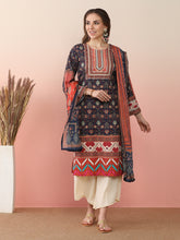 Women Ethnic Motifs Printed Regular Gotta Patti Kurta with Palazzos & With Dupatta