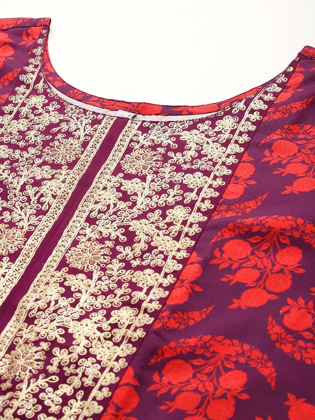 Floral Printed Pleated Kurti with Sharara