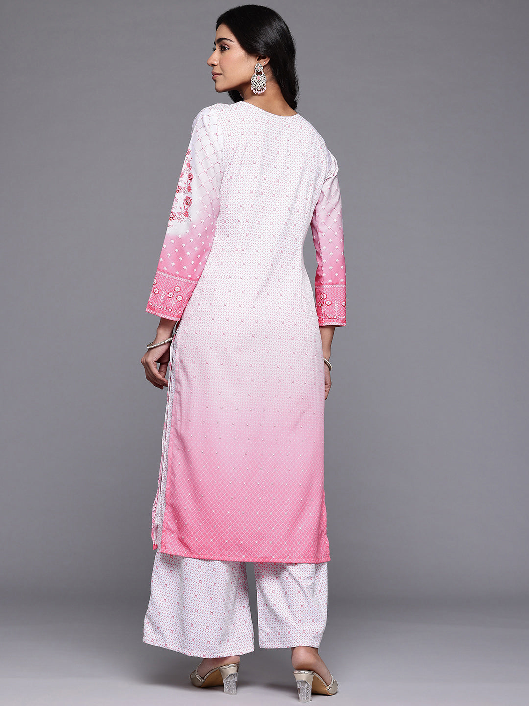 Ahalyaa Floral Printed Regular Gotta Patti Kurta with Palazzos