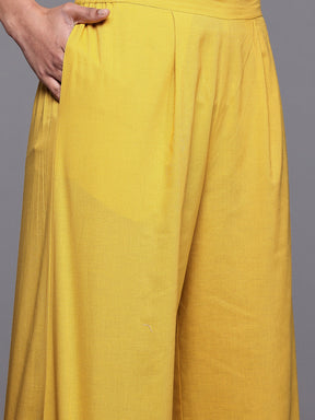 Ahalyaa Gotta Patti Pure Cotton Kurta with Palazzos & Dupatta