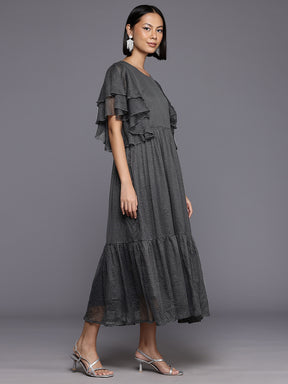 Women Self Design A Line Dress