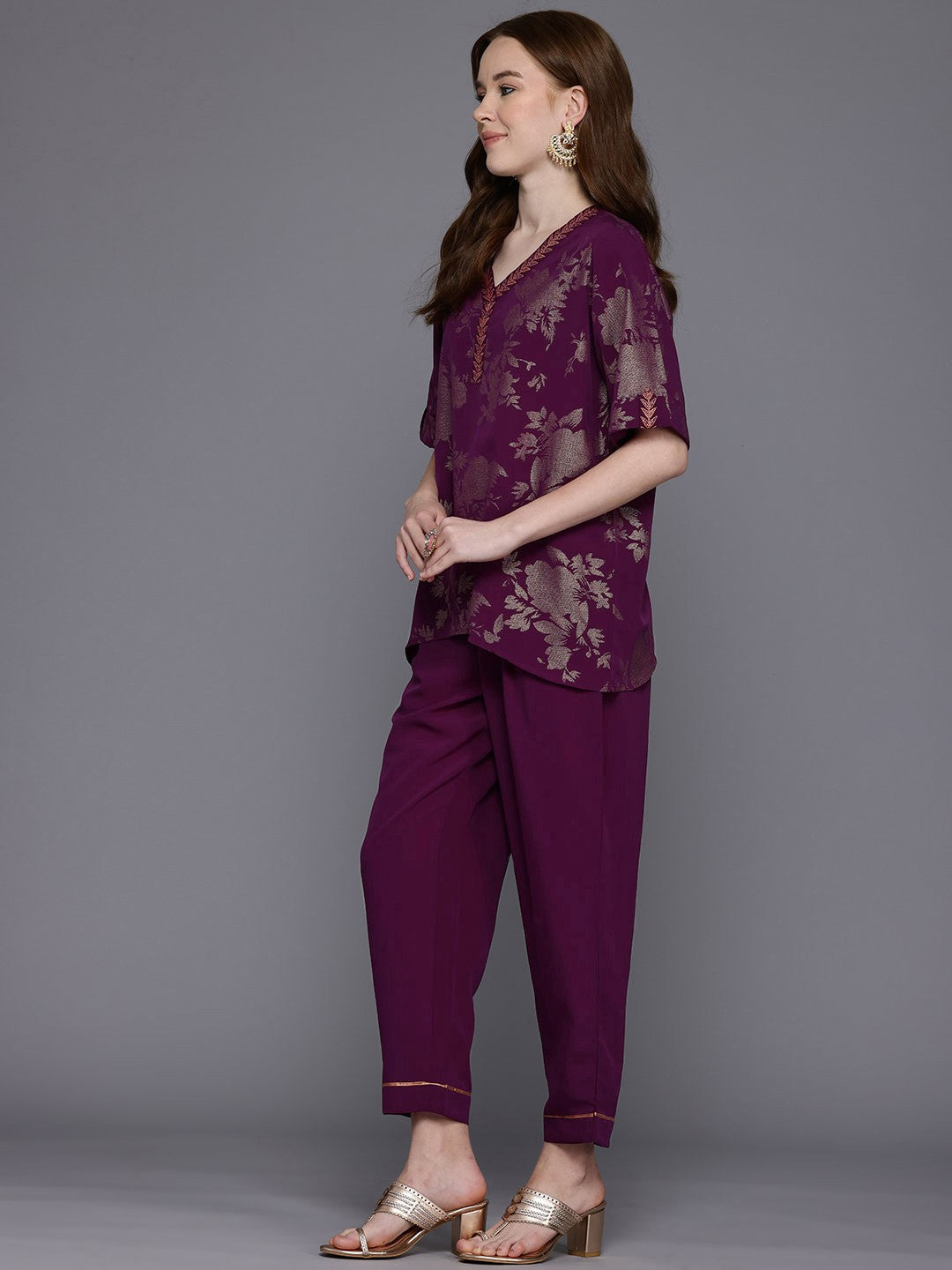 Floral Printed Tunic & Trousers Co-ords