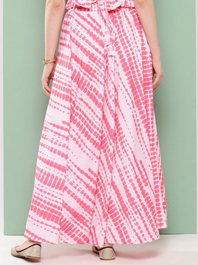 Women Flared Printed Maxi Skirt