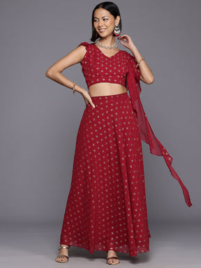 Foil Printed Ready to Wear Lehenga & Blouse With Dupatta