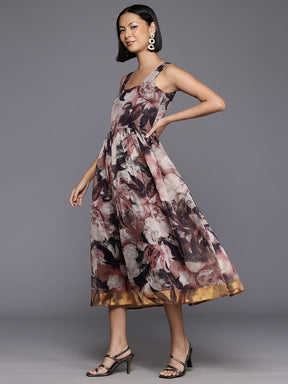 Women Floral Printed Empire Dress