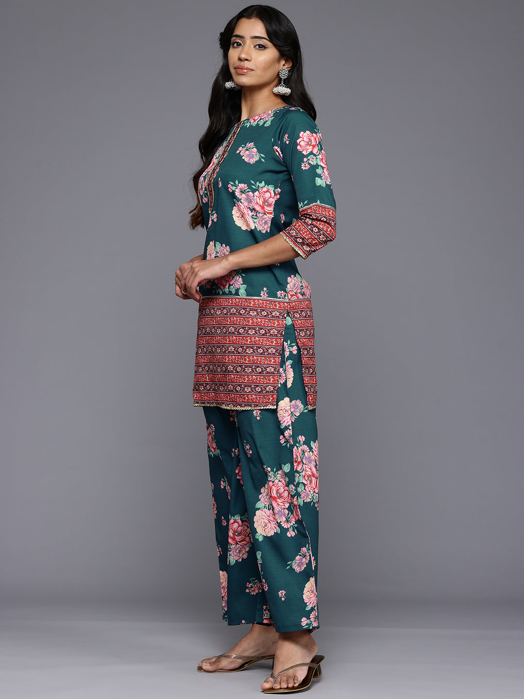 Floral Printed Tunic With Palazzos