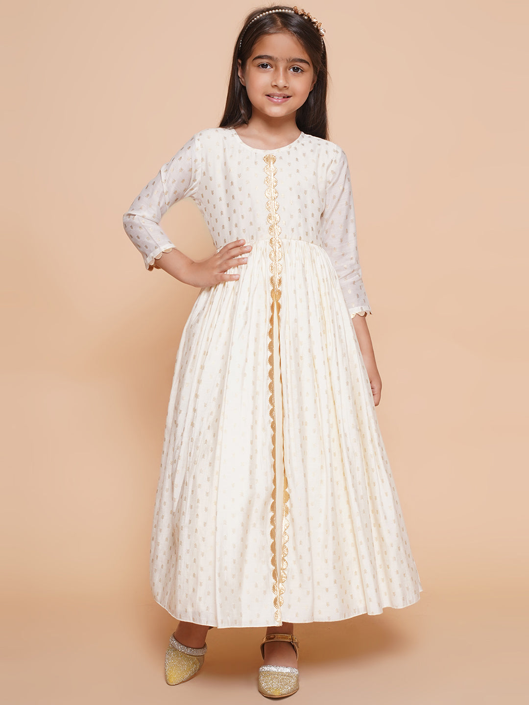 Girls Ethnic Motifs Printed Ethnic Dress