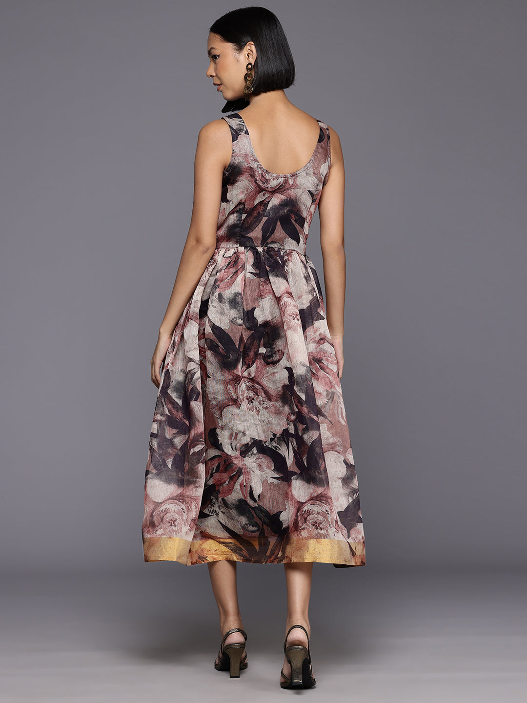 Women Floral Printed Empire Dress