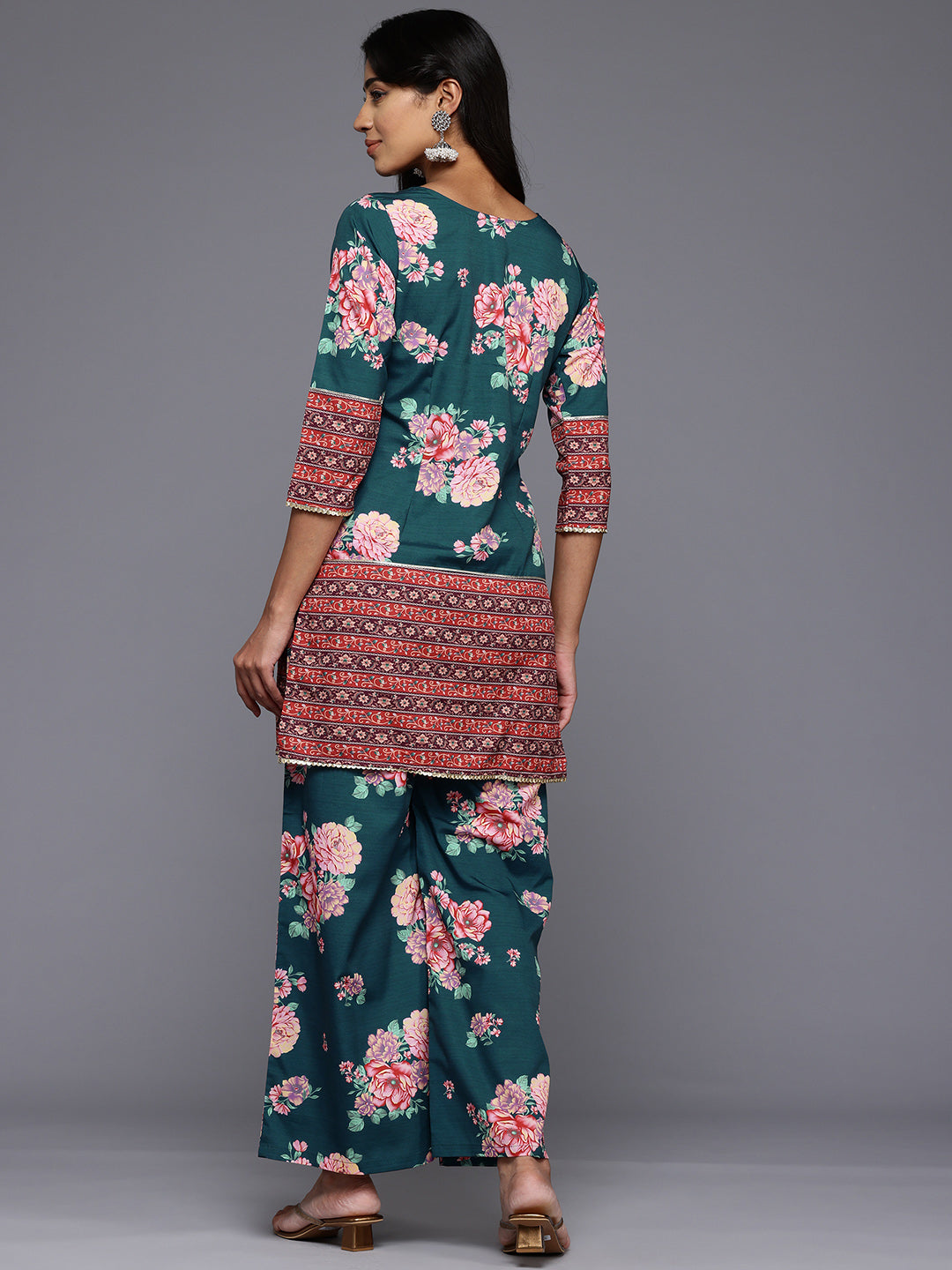 Floral Printed Tunic With Palazzos