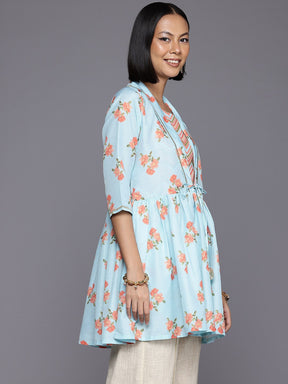 Floral Printed Square Neck Tunic