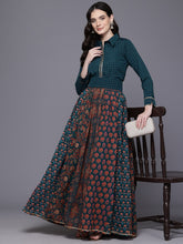 Printed Gotta Patti Tunic & Skirt