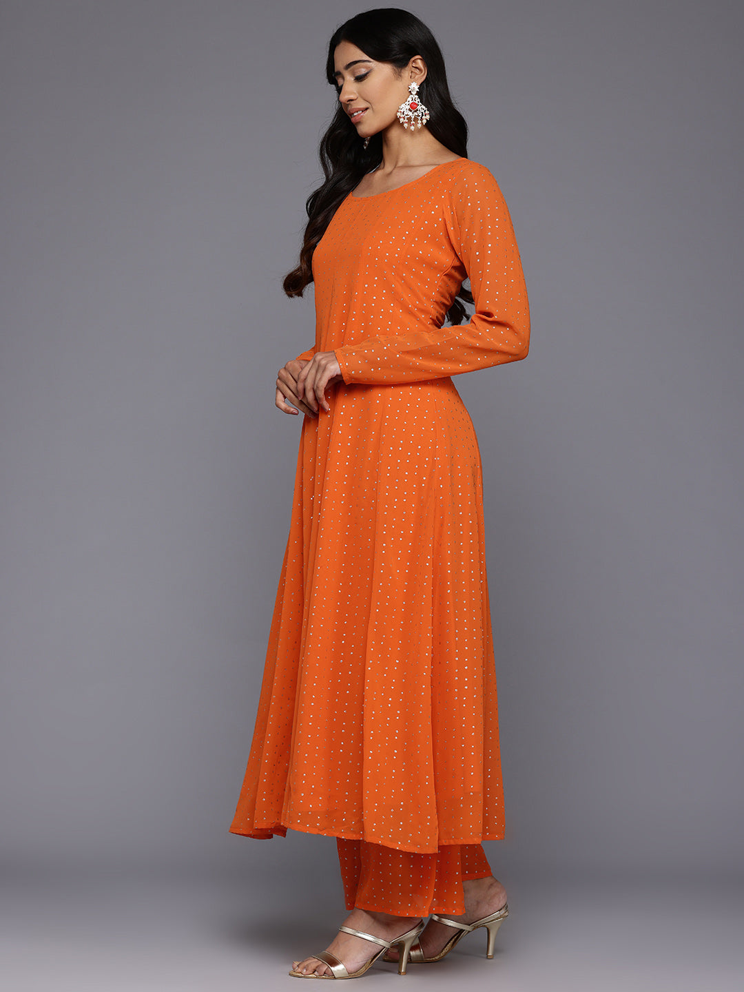 Women Printed Panelled Kurta with Palazzos & With Dupatta