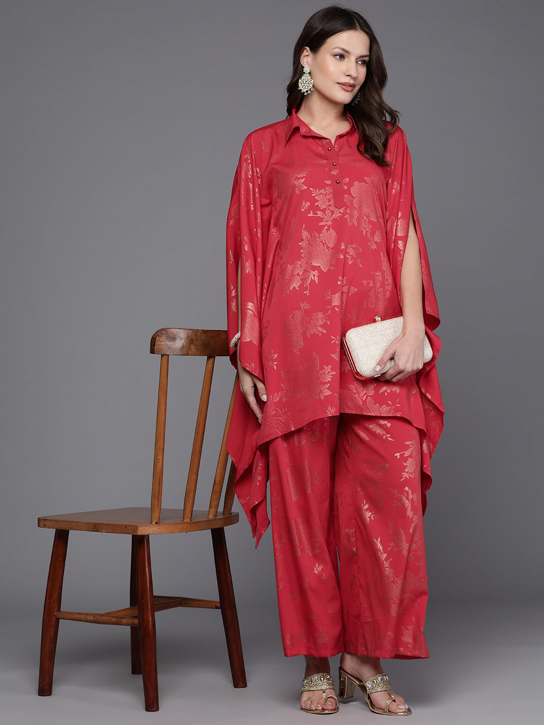 Women Floral Printed Tunic with Palazzos