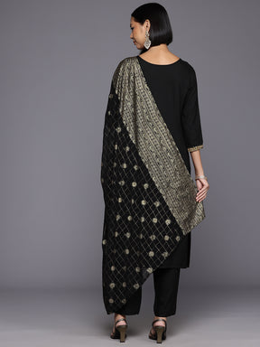 Ethnic Motifs Yoke Design Kurta With Trousers & Dupatta