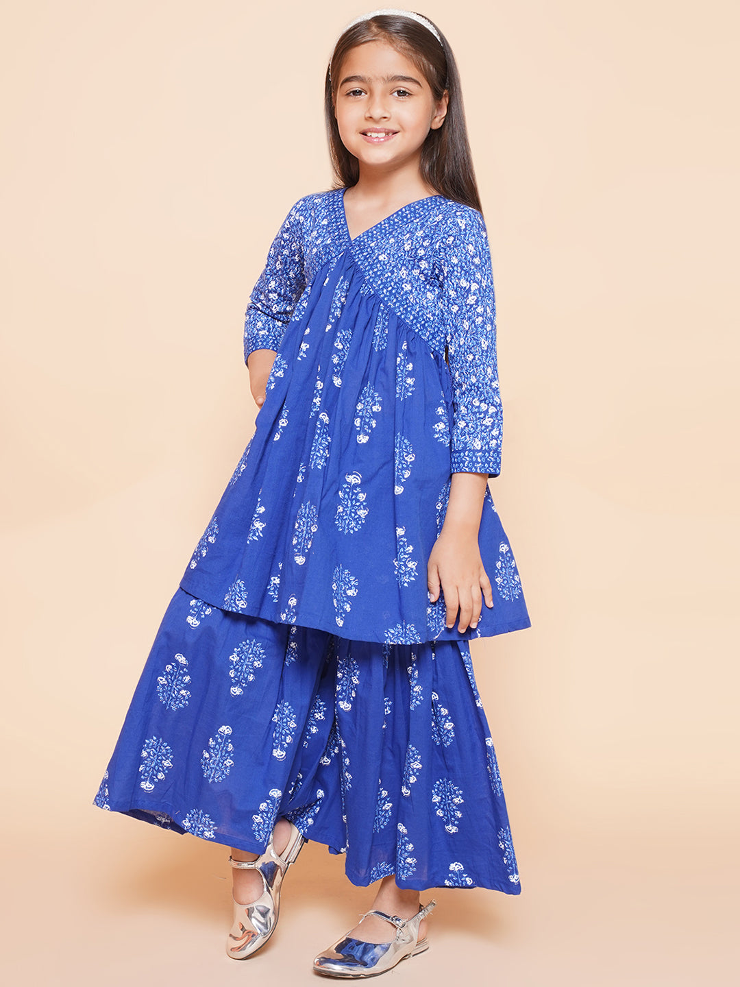 Girls Printed Pure Cotton Clothing Set