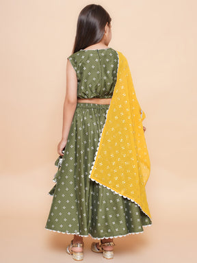 Girls Printed Ready to Wear Lehenga & Blouse With Dupatta