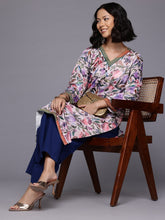 Floral Printed Velvet Kurta