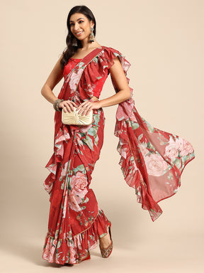 Floral Gotta Patti Ready to Wear Saree