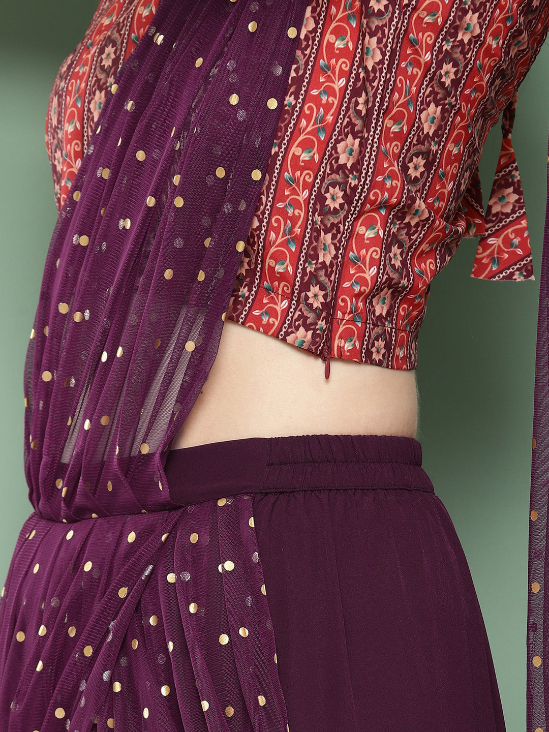 Ahalyaa Printed Ethnic Co-Ords with Draped Dupatta