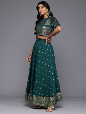 Printed Foil Print Ready to Wear Lehenga & Blouse With Dupatta