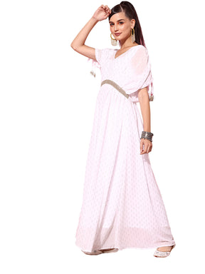 Ahalyaa Geometric Printed Maxi Ethnic Dress