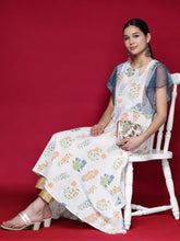 Ahalyaa Ethnic Motifs Printed Round Neck A-Line Kurta