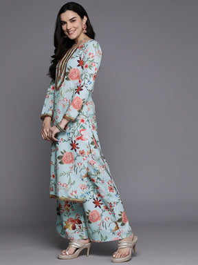 Women Floral Printed Regular Kurta with Palazzos & With Dupatta