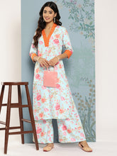 Ahalyaa Floral Printed Kurta With Palazzos