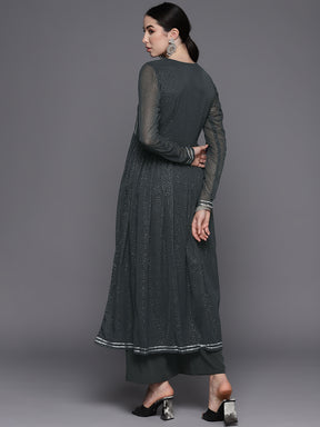 Ahalyaa Printed Angrakha Gotta Patti Kurta With Palazzos