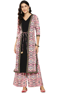 Ahalyaa Women Printed Regular Kurta with Palazzos