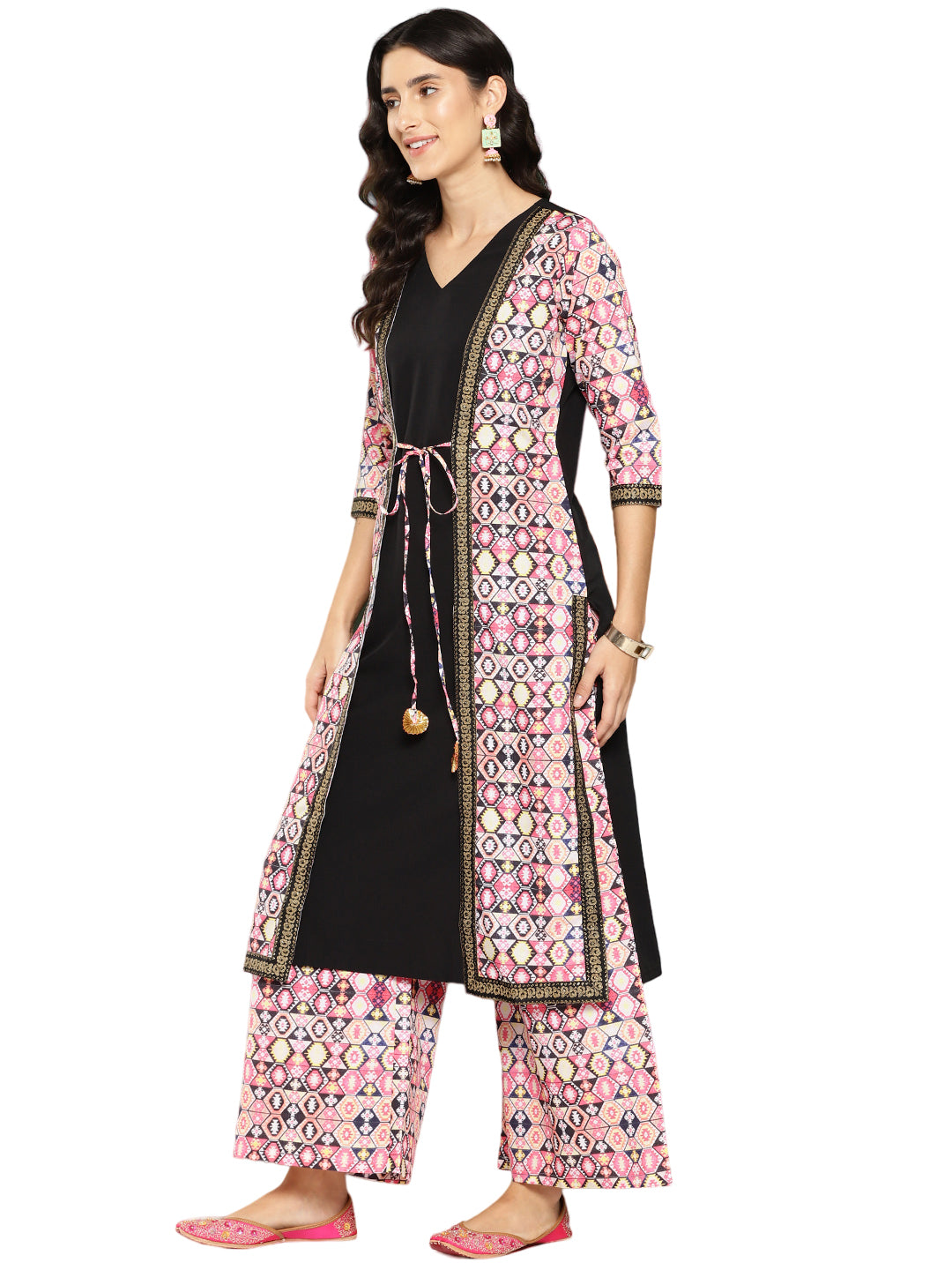 Ahalyaa Women Printed Regular Kurta with Palazzos