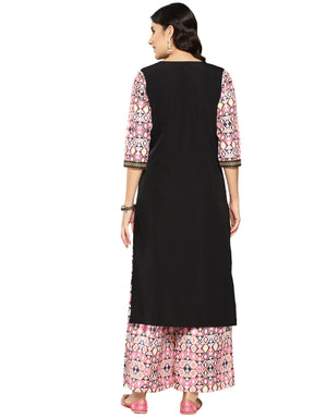 Ahalyaa Women Printed Regular Kurta with Palazzos