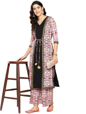 Ahalyaa Women Printed Regular Kurta with Palazzos