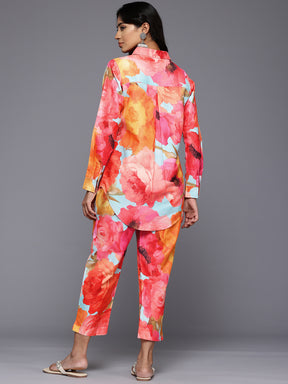 Floral Print Tunic With Trousers