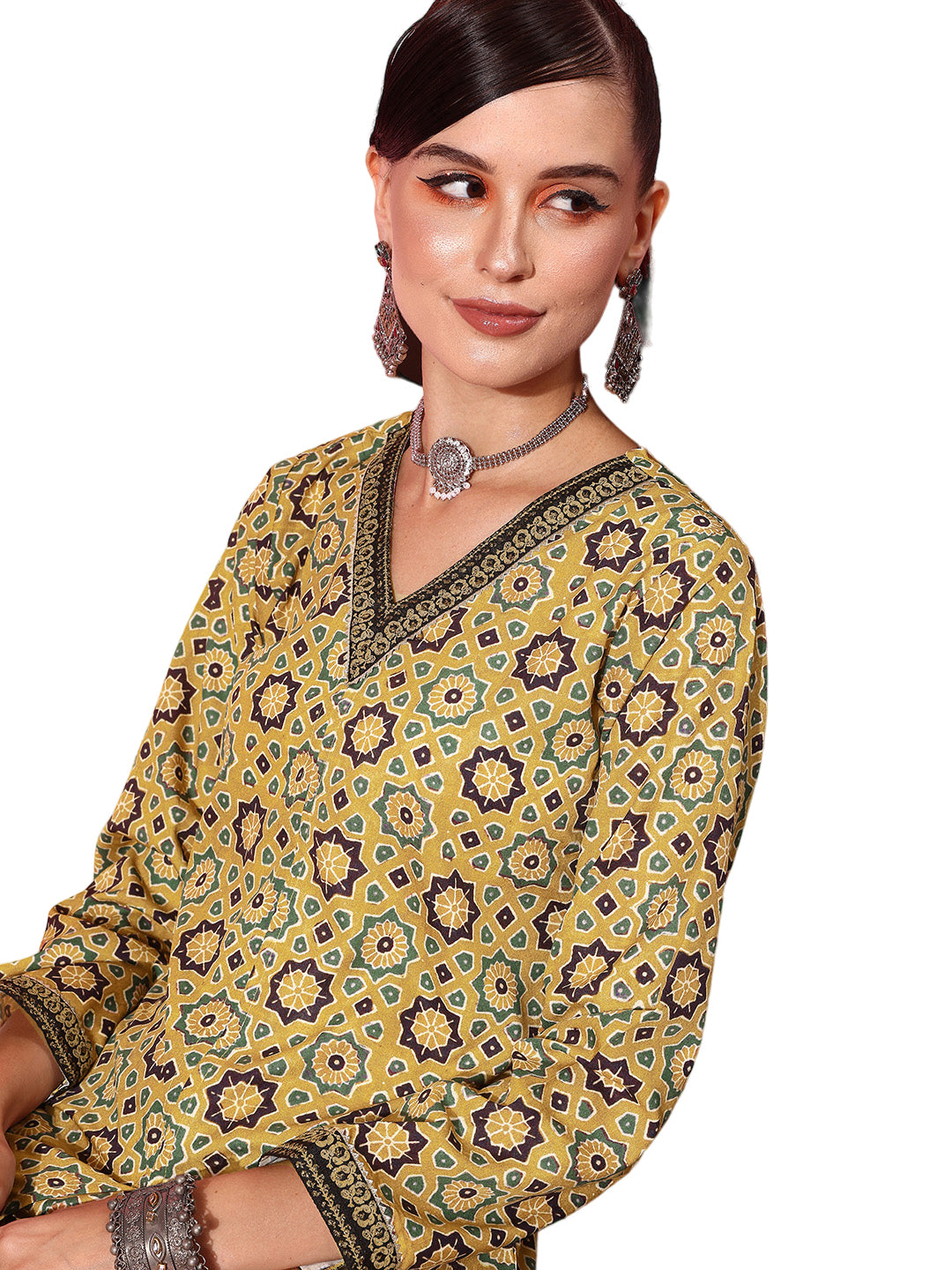 Ahalyaa Women Printed Tunic with Trousers