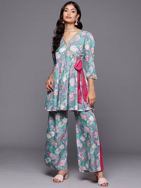 Ahalyaa Women Printed Tunic with Palazzos