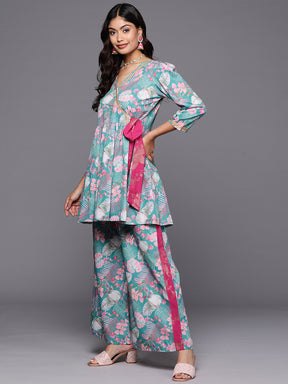 Ahalyaa Women Printed Tunic with Palazzos