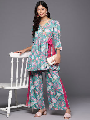 Ahalyaa Women Printed Tunic with Palazzos