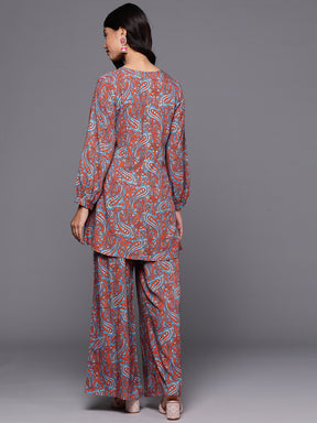 Ahalyaa Women Printed Tunic with Palazzos