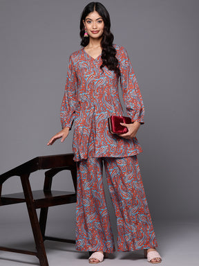 Ahalyaa Women Printed Tunic with Palazzos