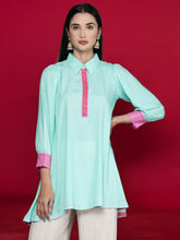 Ahalyaa Shirt Collar Printed Tunic