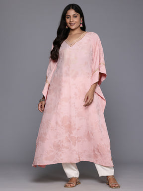 Plus Size Printed Flared Sleeves Floral Kaftan Kurta