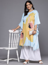 Plus Size Printed Gotta Patti Kurta with Palazzos