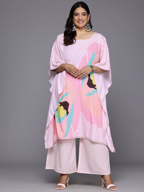 Plus Size Printed Gotta Patti Kurta With Palazzos