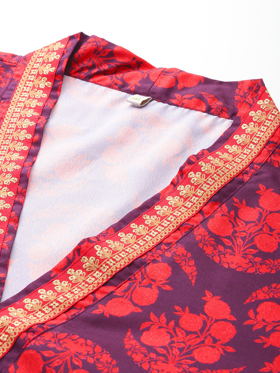 Plus Size Floral Printed Floral Crepe Kurta